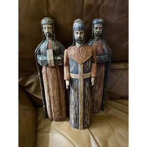 Santos Three Wisemen Wooden Nativity 15" Figurines Southern Living At Home
